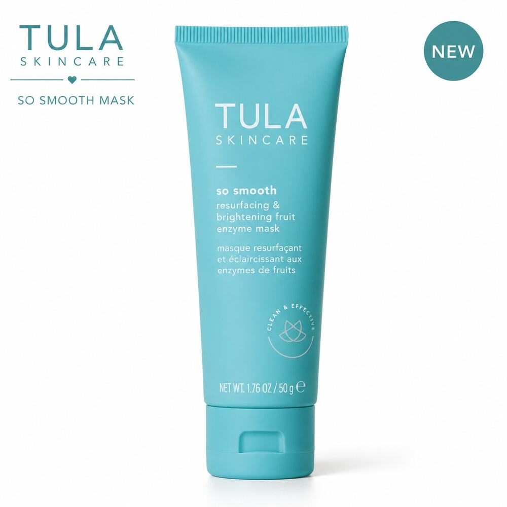 TULA Skincare So Smooth Fruit Enzyme Mask 1.76 oz New Brightening Resurfacing